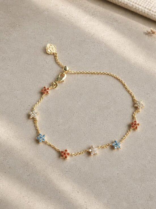 Kendra Scott Jewelry - Kendra Scott Sierra Star Gold Crystal Chain Bracelet